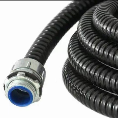 Abrasion Resistant Pvc Coated Metal Conduit Chemical Resistant Construction Corrugated PVC Hose