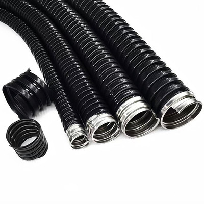 Flexible And Durable Coated Pvc Corrugated Flexible Pipe 50 Feet Length For Industrial