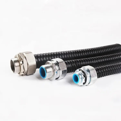 High Temperature Resistant Flexible Metal Conduit Standard Design -65C 350C With Plastic Coated Metal Hose